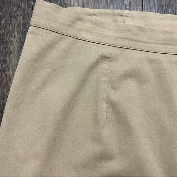 Marina Rinaldi Knee Length Lined Back Slit Beige Straight Pencil Skirt Silk 14 - Picture 4 of 10